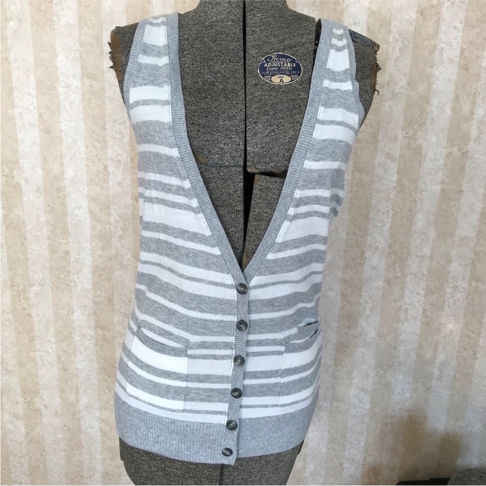 Aeropostale Striped Sweater Vest